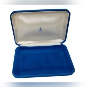 BIRKS Vintage Blue Velvet/Satin Jewelry Necklace Box